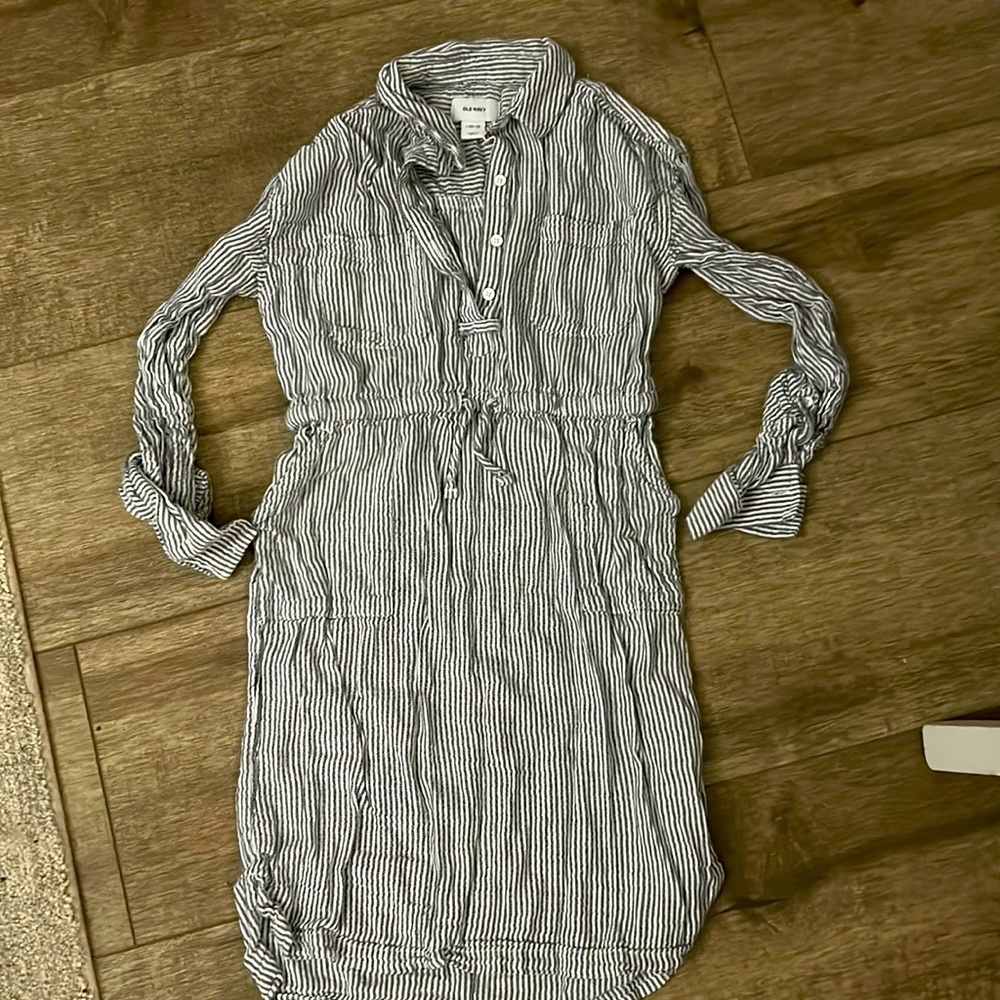 Old Navy Stripe Dress Girls Sz L 10/12